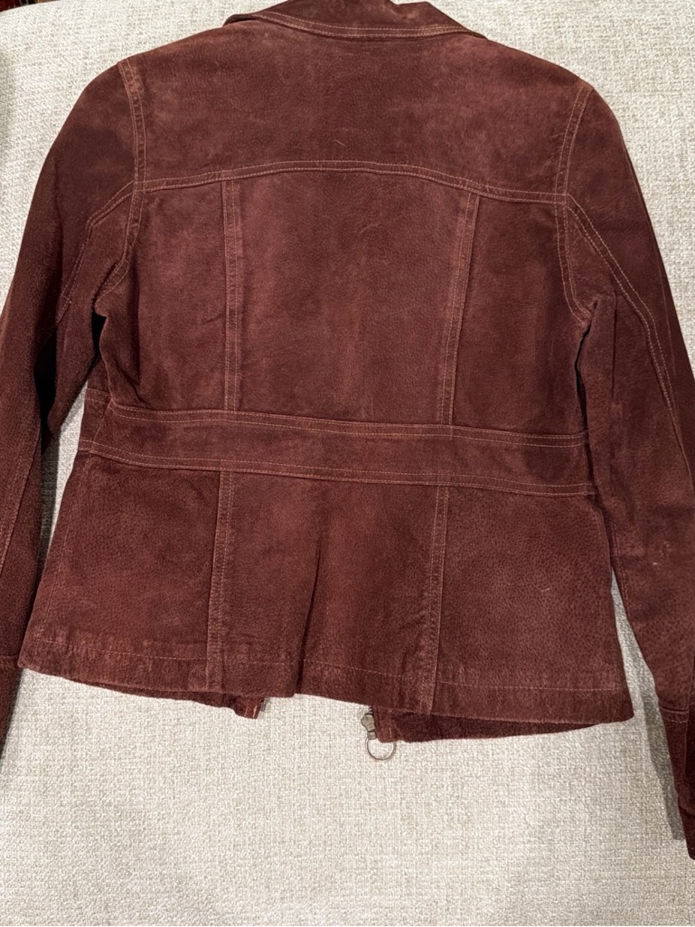 Maxima Wilson’s Leather Women's Brown Suede Zip Jacket - Picture 7 of 7